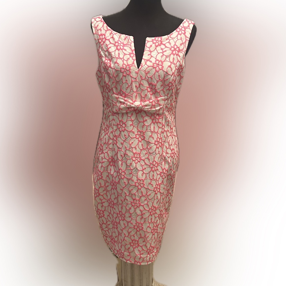 50%off w❤️NWT Lilly Pulitzer Daena Fiesta Pink Nylon Sleeveless Dress 10 $278 - Picture 6 of 16